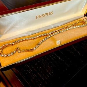 Vintage Nina Ricci Gold Gem Necklace